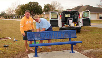 Rotary Benches on Dakota Ave